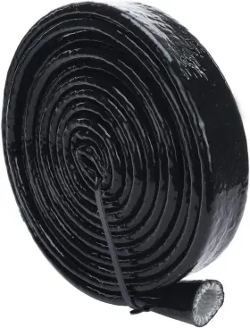 Fs-100-10 Ac Performance 1 Inch Id Silicone Coated Fiberglass Heat Shielded Fire 10 Feet Black