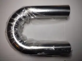 21092 Ace Race Parts 2 Inch 16 Ga. 180 Degree Mandrel Bend - 3 Clr / 6 Legs Polished 304 Stainless