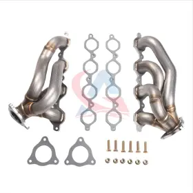 6401202401 Ag Exhaust Headers For 14-18 Chevy Silverado Gmc Sierra 1500 5.3l V8 1-7/8 Inch 409ss