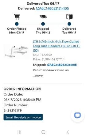 Ff1501502e1 American Truckers Lth 1-7/8 Inch High Flow Catted Long Tube Headers For F150