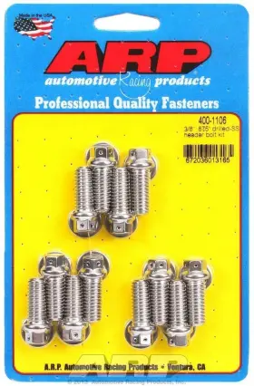 400-1106 Arp Automotive Racing Products S/s Header Bolt Kit - 3/8 X .875 Uhl 12