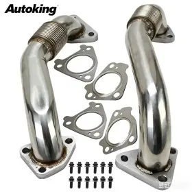 Duramaxt304 Autoking Mt001112 Stainless Up Pipes For Chevy / Gmc Heavy-duty 01-16 Lb7 Lly Lbz 6.6l