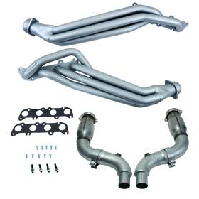 18563 Bbk For 2015-2023 Mustang Gt 5.0 1 7/8 Inch Long Tube Headers High Flow Cat Titanium