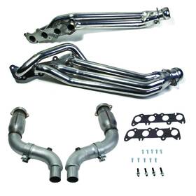 18564 Bbk For 2015-2023 Mustang Gt 5.0 1-7/8 Inch Long Tube Headers High Flow Cat Mid Pipe