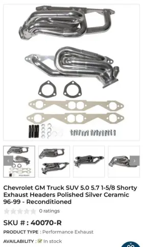 40070 Bbk Shorty Headers