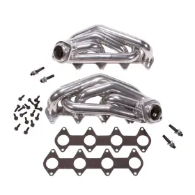 16120 Bbk Performance 1-5/8 Shorty Headers Polished Silver Ceramic Coated