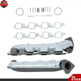 Ber512355 Berliii Lh Rh Exhaust Manifolds For Chevy Silverado Gmc Sierra 2500 Hd 3500 8.1l 2001-06