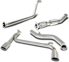 Ctbk-dnsrt4-d-26 Bezt For 03-05 Dodge Neon Srt-4 2.4t Catback Exhaust System Dual Oval Muffler Tip