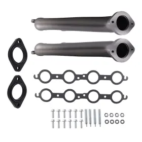 Af3p8t Bfo Ls Swap Cast Iron Manifold Headers For Chevrolet Chevy Ls1 Ls2 Ls3 4.8 5.3 6.0