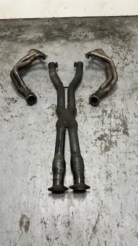 Fcor-0445 Billy Boat 05 13 Corvette C6 Z06 Long Tube Headers 1 7/8ftft Catted Mids