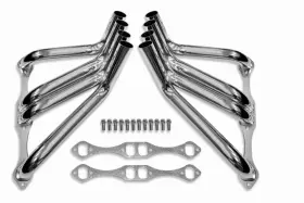 H60006c Bous Performance Chevy 327 350 Boom Tube Header / Zoomie For Sprints Chrome