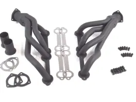 H60152bk Bous Performance Chevelle Camaro Monte Nova Mid Length Chevy 350 Header Black