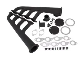 H60502bk Bous Performance Lake Style Header Compatible With Chevy Big Block 396-454 Black