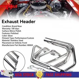 C265-a027 Bruce & Shark 1-5/8 Inch Stainless Steel Manifold Header Fit Chevy Small Block Roadster Sprint