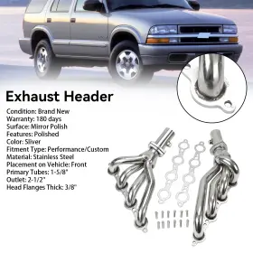 C265-a035 Bruce&shark Manifold Headers Fit Chevrolet S10 Blazer Ls1 Sonoma Swap Engine 1982-2004