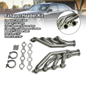 C265-a086 Bruce&shark Steel Exhaust Manifold Header For Small Block V8 Ls1/ls2/ls3/ls6 Lsx 1997-14