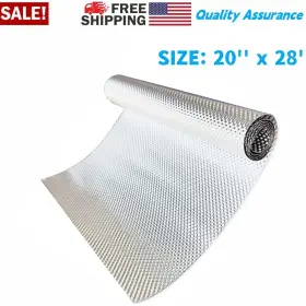 Bstflex 768634816830 Embossed Aluminum Heat Shield 20ftft X 28ftft High Temp Thermal Barrier Exhaust Wrap