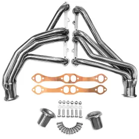 Cae-h002 Certified Automotive Experts Polished Stainless Headers With Copper Gaskets For 1973-1987 Chevy Gmc