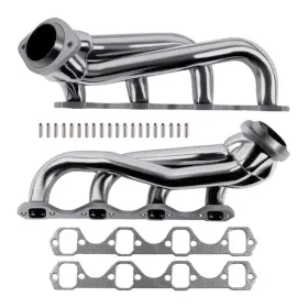 Gw-fo-eh005 Certified Automotive Experts Polished Stainless Steel Shorty Headers For Ford Mustang 1979-1993 5.0l V8