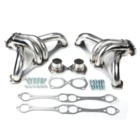 Chevrolet 731851569056 Exhaust Headers Stainless Steel T304 Fit Chevy Sbc Small Block V8 Hugger Shorty