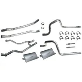 Exk171a Cj Classics Dual Exhaust Kit 2.25 Inch With Mufflers/ Fits 289 Hi-po Manifolds Mustan