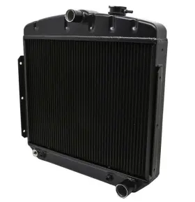 Cbk-5556-6-pbk Cobra-tek 2 Row Black Aluminum Radiator Direct Replacement Fits 1955-1956 Chevy 6 Cylinder