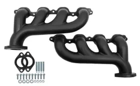 Cbk-9977-cer-pbk Cobra-tek Cast Iron Exhaust Manifolds 02-12 For Chevy Ls Based - Ceramic Black