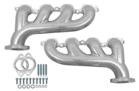 Cbk-9977-cer-sil Cobra-tek Cast Iron Silver Ceramic Coated Finish Exhaust Manifolds For Chevy Lt
