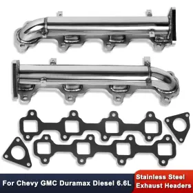 R27354 Demotor Performance For Chevy Gmc Duramax Diesel 6.6l 2001-2016 Stainless Headers Manifolds Polished