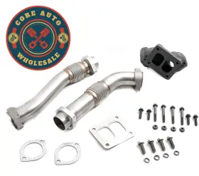 Cdp-411 Discount 94-97 Obs Ford 7.3 Power Stroke Heavy Duty Stainless Steel Bellowed Up Pipe Kit