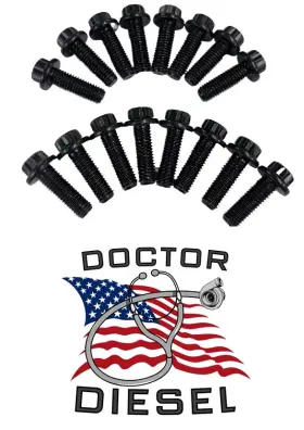 Doctor Diesel Usa Dd-upbolt 16 For Ford Powerstroke F250 F350 F450 7.3l Stainless Headers Manifolds Bolts