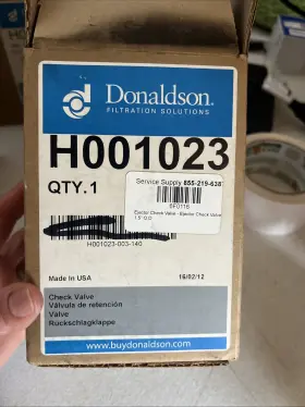 H001023 Donaldson Ejector Check Valve 1.5 Inch Nos