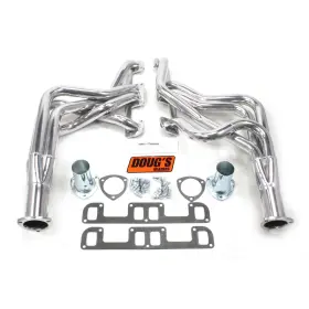 Dougs Headers 694342519322 D200 - 4-tube Steel Metallic Ceramic Coated Long Tube Exhaust