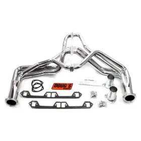 D190 Dougs Headers - 4-tube Steel Metallic Ceramic Coated Long Tube Exhaust