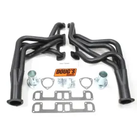 D200-b Dougs Headers - 4-tube Steel Hi-temp Black Coated Long Tube Exhaust