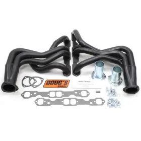 D3321-b Dougs Headers - 4-tube Steel Hi-temp Black Coated Long Tube Exhaust