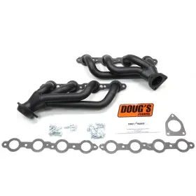 D3373-b Dougs Headers - 4-tube Steel Hi-temp Black Coated Long Tube Exhaust