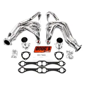 D356 Dougs Headers - 4-tube Steel Metallic Ceramic Coated Short Tube Exhaust