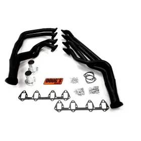 D625-b Dougs Headers - 4-tube Steel Hi-temp Black Coated Long Tube Exhaust