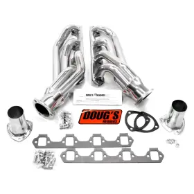 D665 Dougs Headers - 4-tube Steel Metallic Ceramic Coated Short Tube Exhaust