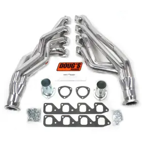 D670a4 Dougs Headers - 4-tube Steel Metallic Ceramic Coated Long Tube Exhaust