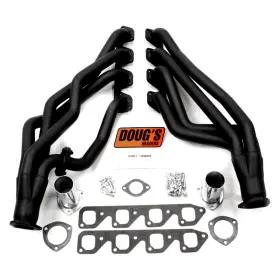 D670s4-b Dougs Headers - 4-tube Steel Hi-temp Black Coated Long Tube Exhaust