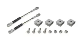 4040-wss-blk Drag Race Solutions - Stainless Weld On Tether Kit Collector