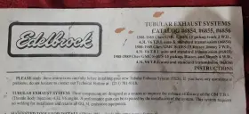 6854 Edelbrock 5854 88-93 S10 2wd 4.3 Automatic Tubular Exhaust System/headers #6854