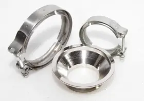 250ms-3b4534 Emusa 4id 4.76 2.5id 3.22 Fit 4 Inch Id To2.5 Mold Seamless V-band Flange 1.5 Height Polished Adapter Clamp