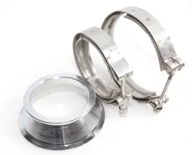 3b231231 Emusa Fg Ad Vband400300--3b231231 Fit 4 Inch Id To3 Mold Seamless V-band Flange 1.5 Height Polished Adapter With Clamp