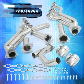 Hds-ch3-sil07-lt-ch-846-f3 Epartsgogo For 07-13 Chevy Silverado Sierra 4.8 5.3 6.0l V8 Steel Exhaust Long Tube Headers