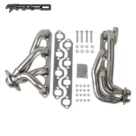 Fe094711-411 Fapo Shorty Headers For 87-96 Ford F150 5.8l 351 V8 Ohv 304ss Xl Xlt Lightning