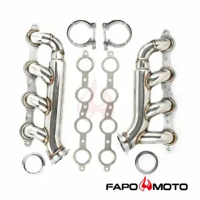 Fe696110-411 Fapo Ls1 Ls2 Lsx Ls9 Lq9 Turbo Headers For 98-19 Chevy Camaro Corvette F Body V8