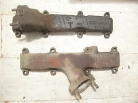 D2te-9431 Ford 352 360 390 428 Fe Stock Exhaust Manifolds Matched Set